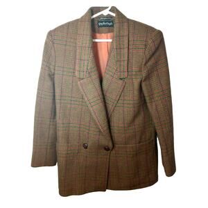Vintage Georgio Saint Angelo Wool Blazer Yugoslavia Brown Tweed Size 6 Small Med